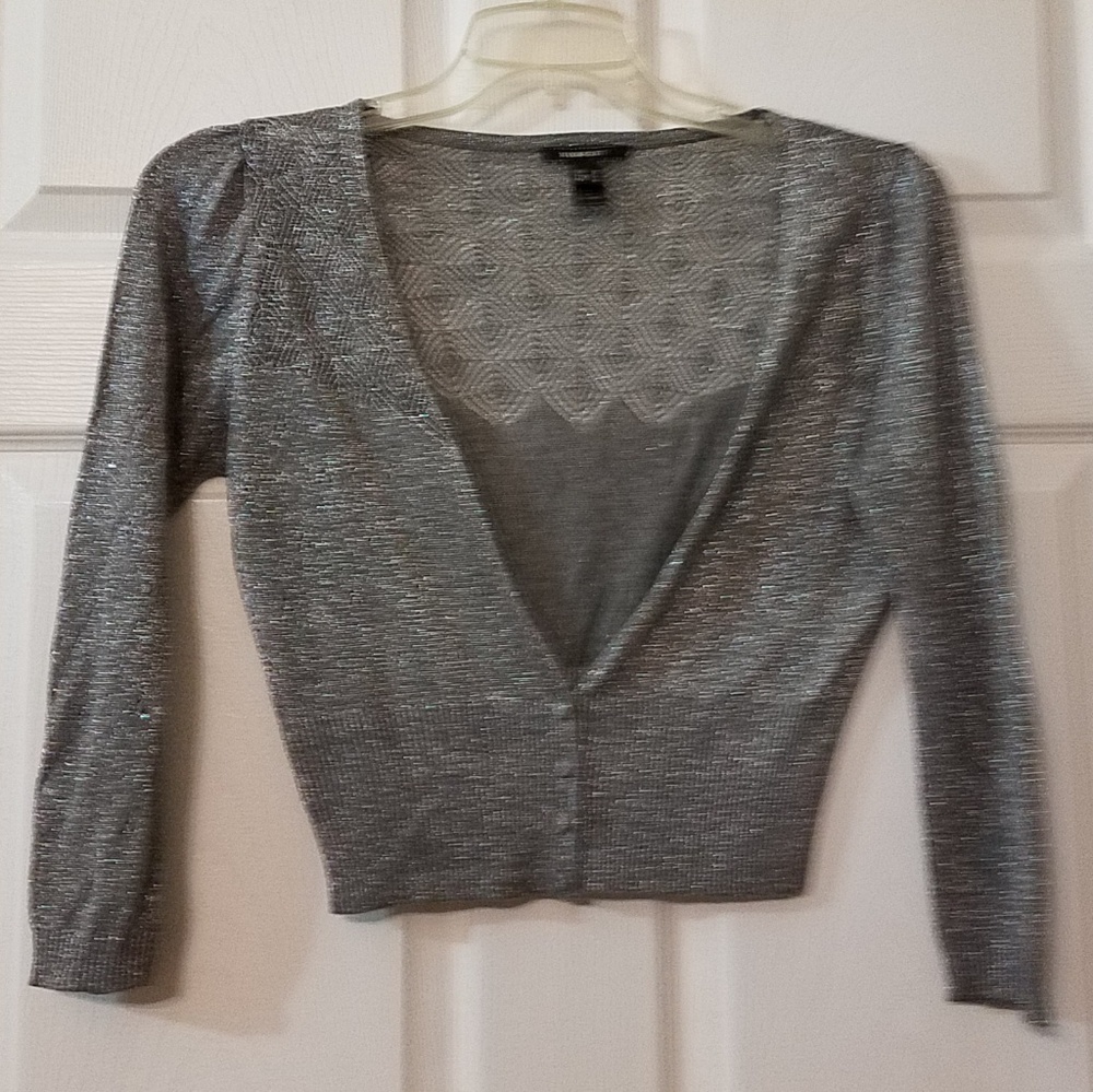 MANGO SUIT Silver Metallic Size S